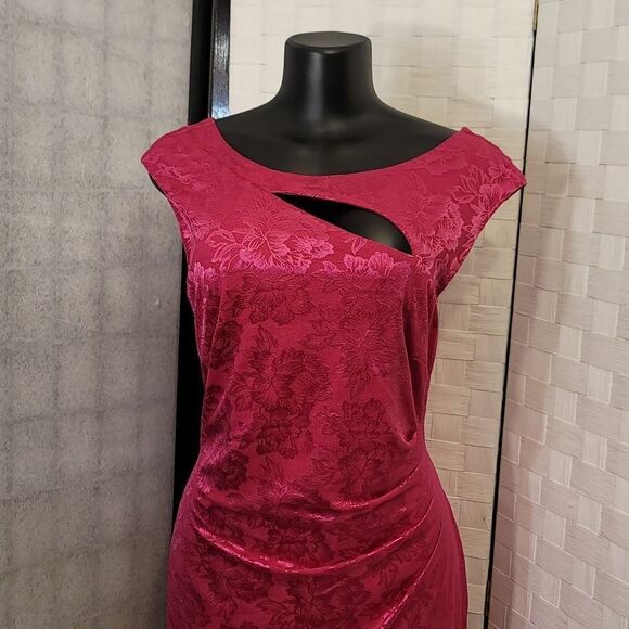BRAND NEW CONNECTED APPAREL ROUND-NECK SLEEVELESS FLORAL LACE SHEATH DRE… - Picture 8 of 13